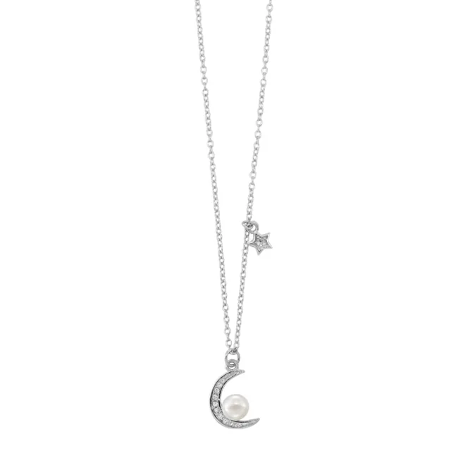 Silver White Pearl Necklace