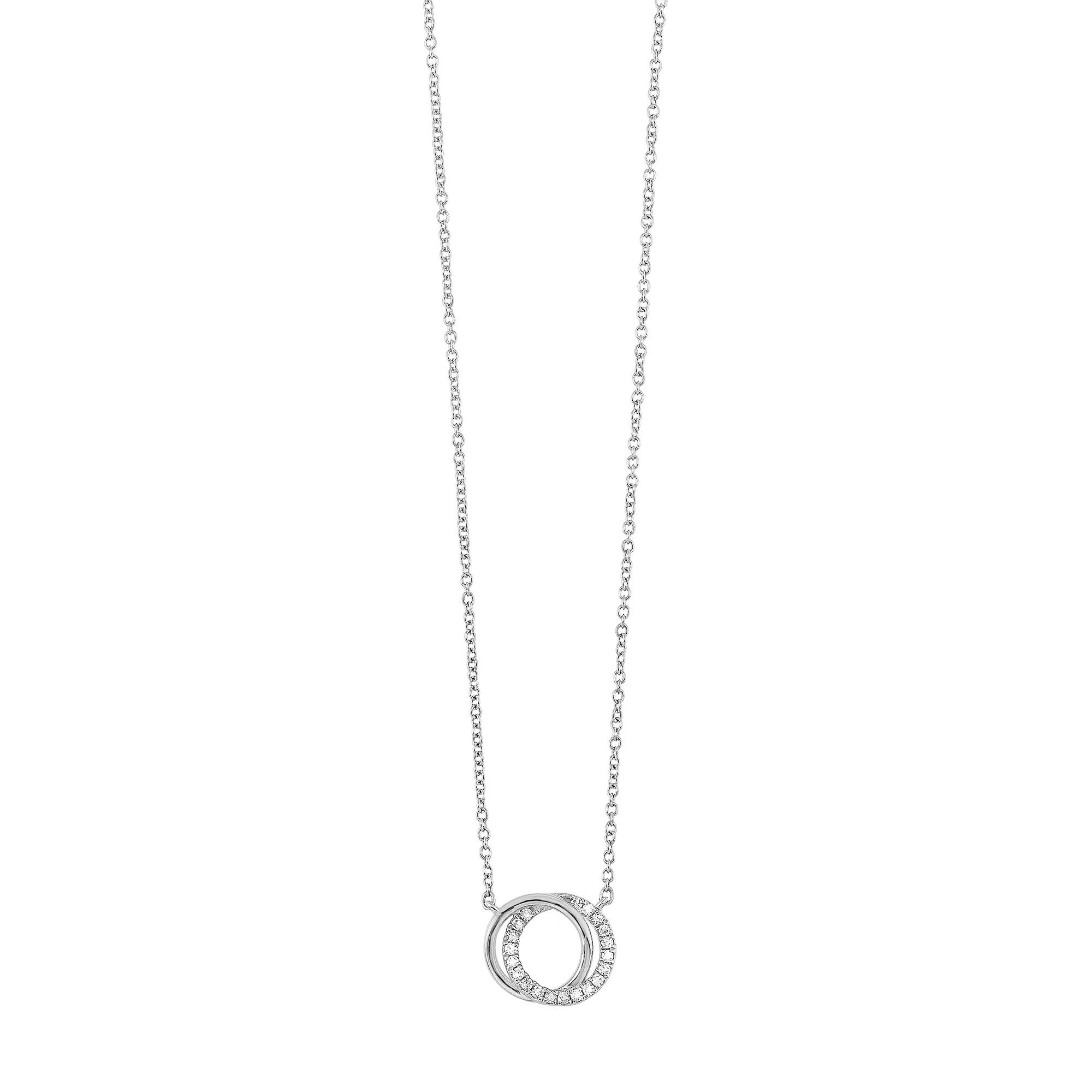 14Kt White Gold Diamond 1/12Ctw Pendant