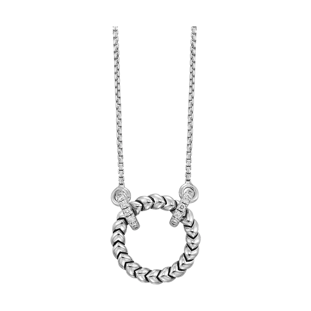 Silver Diamond 1/7Ctw Pendant