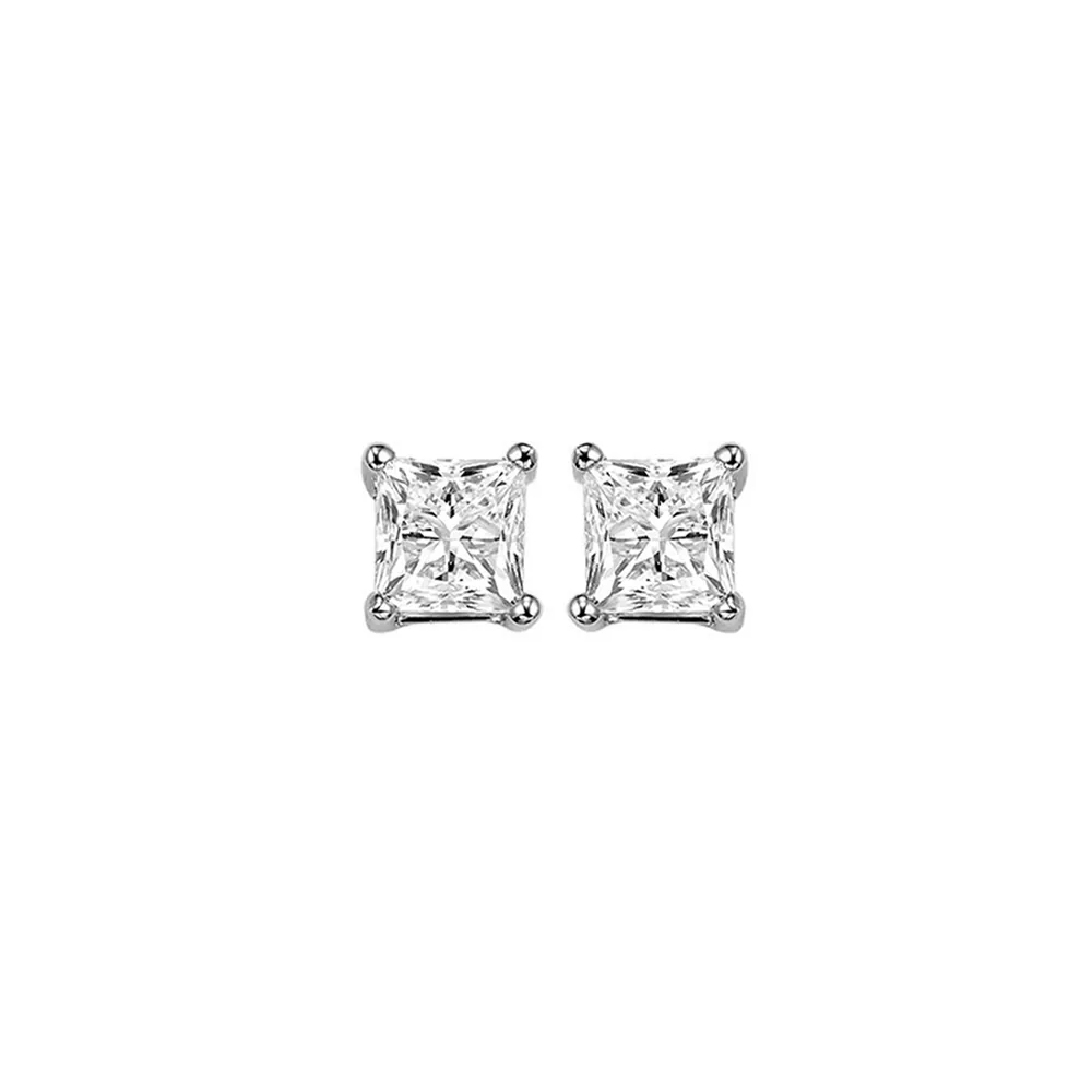 14Kt White Gold Diamond 1/3Ctw Earring