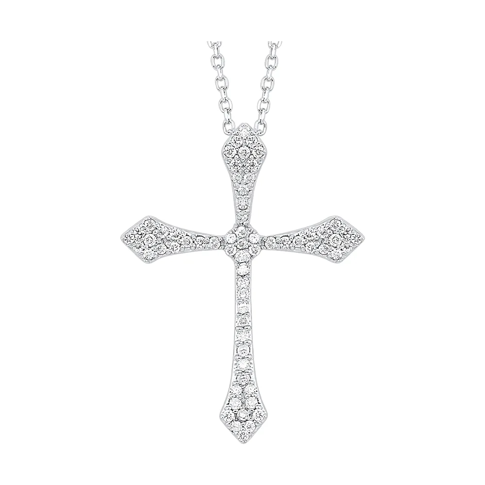 14Kt White Gold Diamond 1/5Ctw Pendant