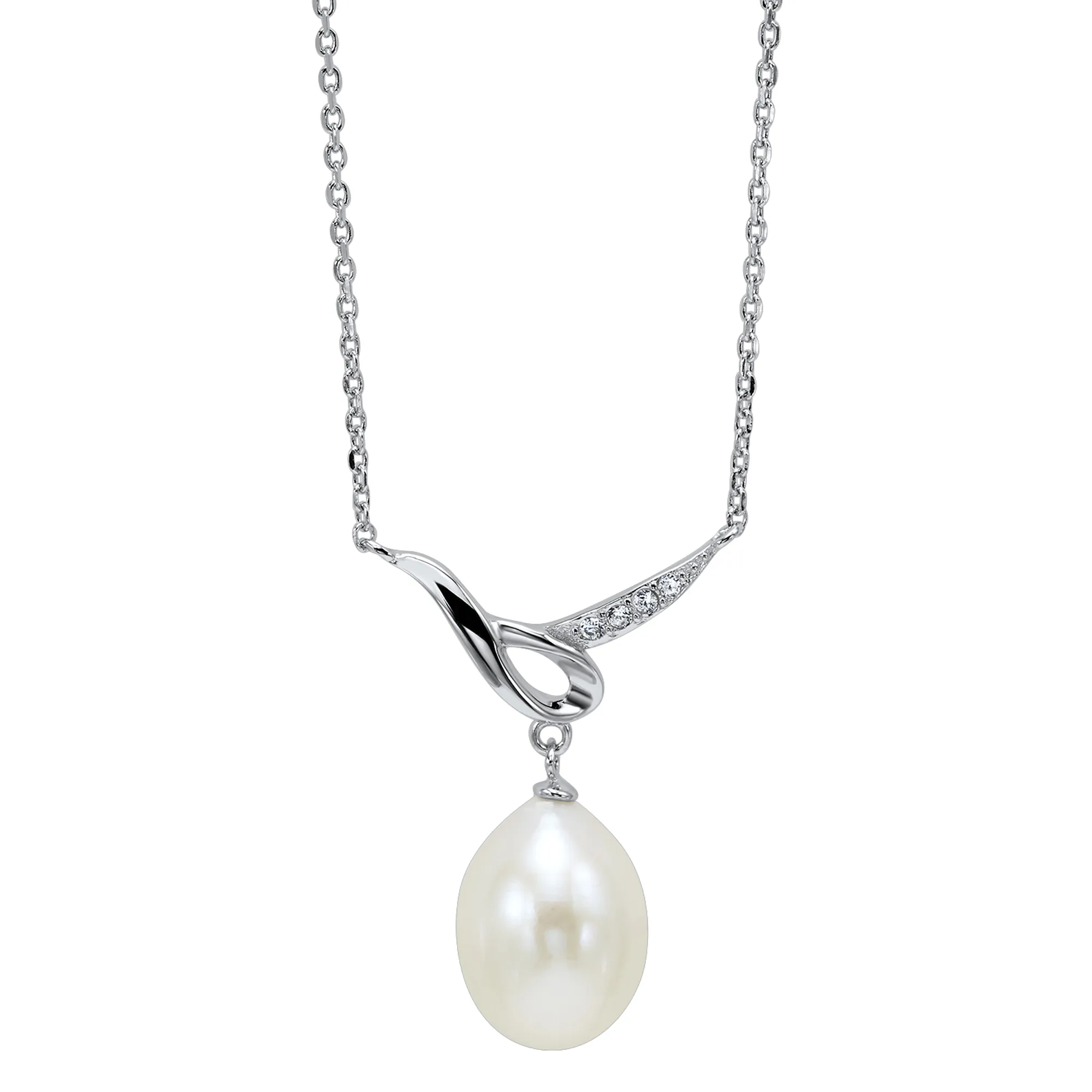 Silver White & Pearl Pendant