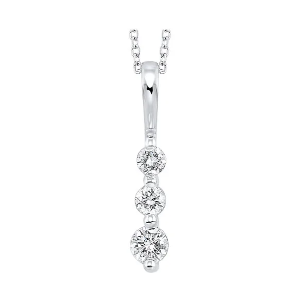 14Kt White Gold Diamond 1/3Ctw Pendant