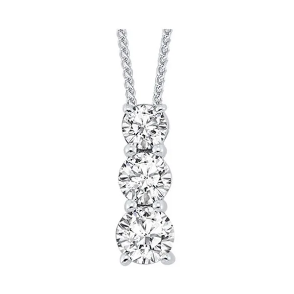 14Kt White Gold Diamond 1Ctw Pendant
