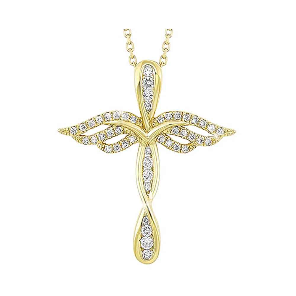 10Kt Yellow Gold Diamond 1/7Ctw Pendant