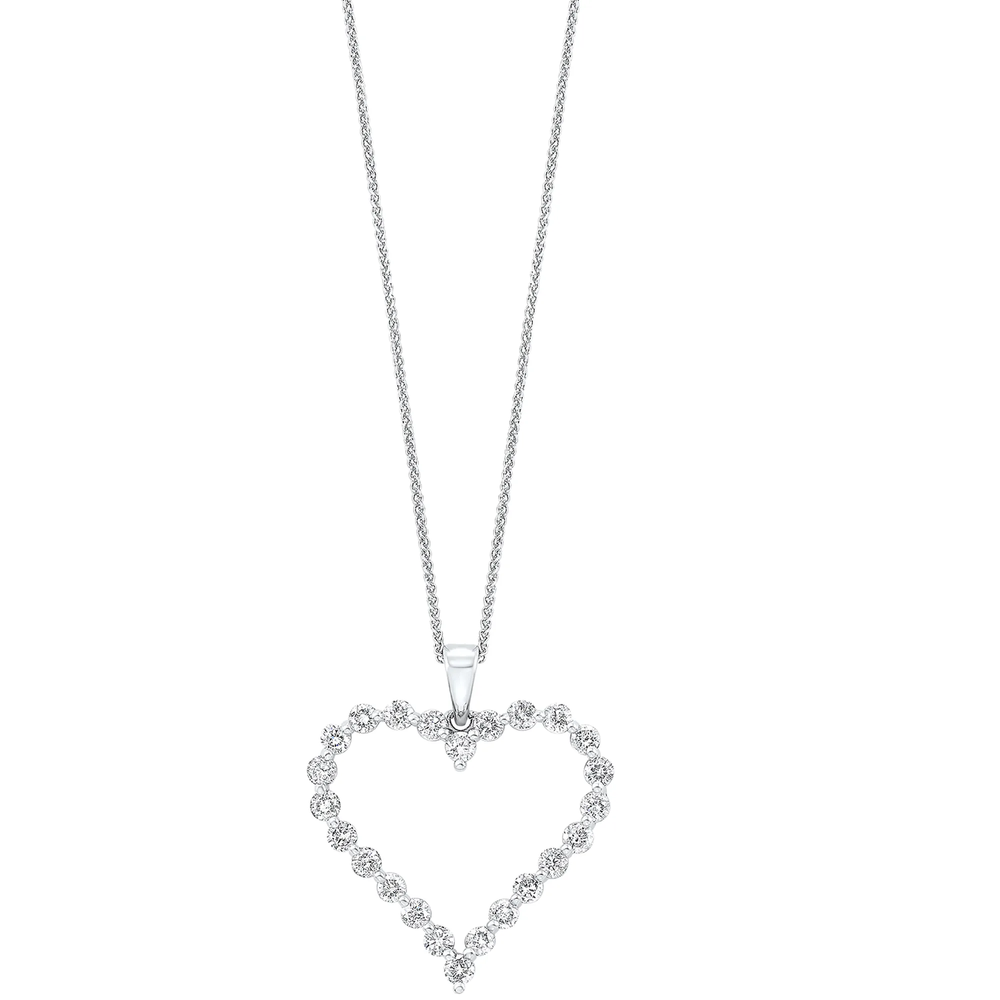 14Kt White Gold Diamond 1Ctw Pendant