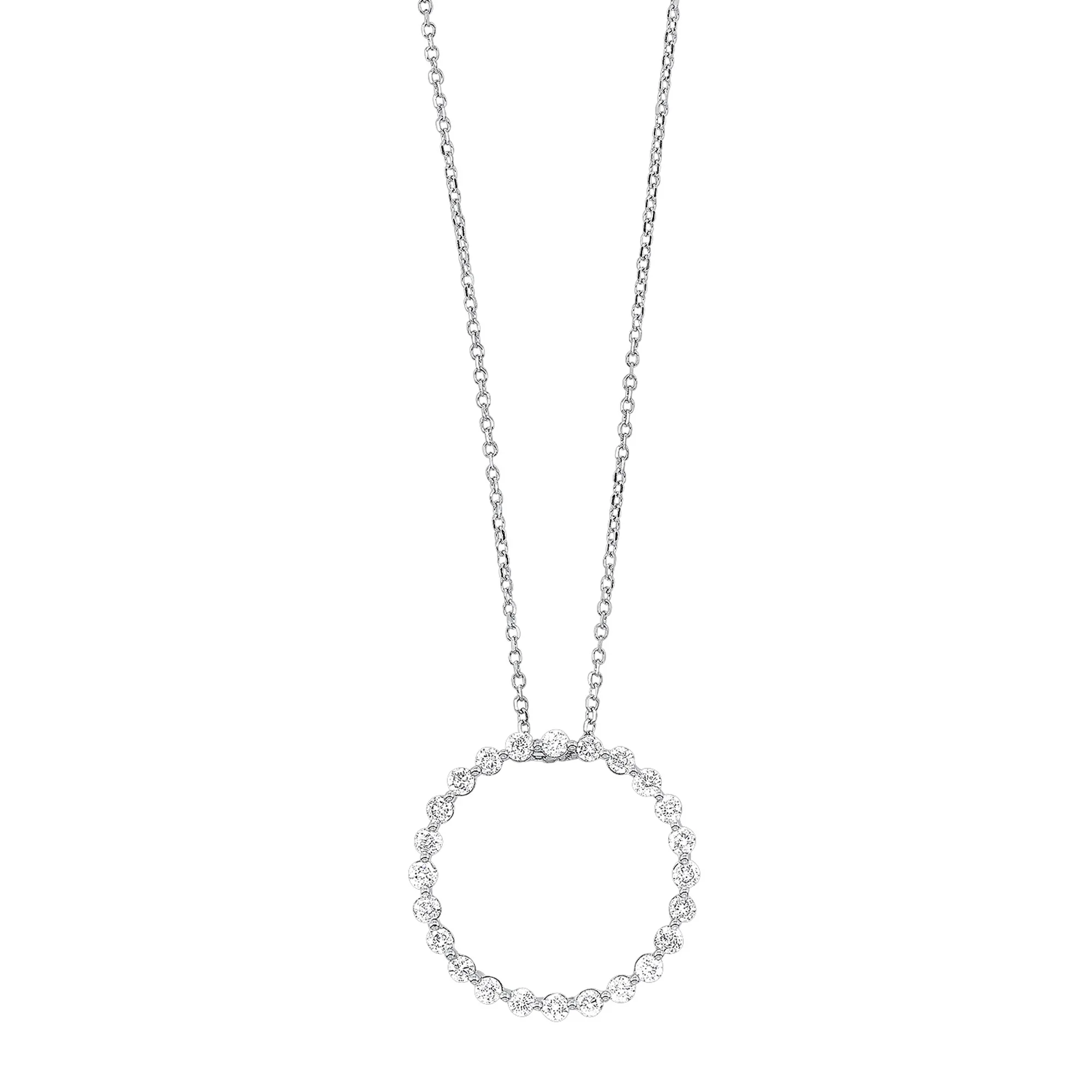 14Kt White Gold Diamond 1/2Ctw Pendant