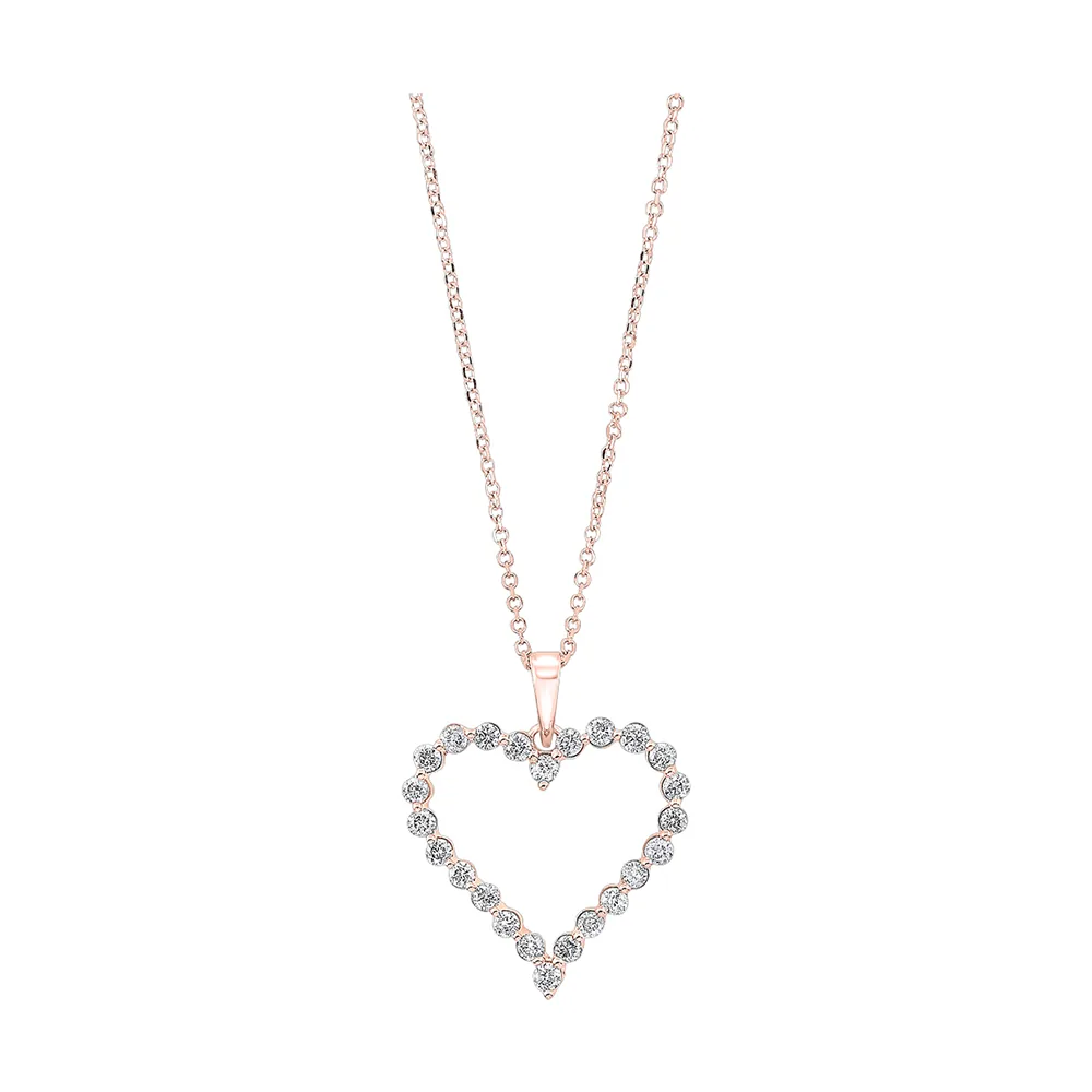 14Kt Rose Gold Diamond 1/2Ctw Pendant