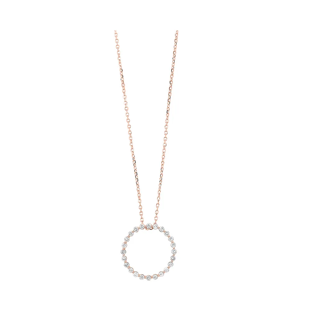 14Kt Rose Gold Diamond 1/4Ctw Pendant