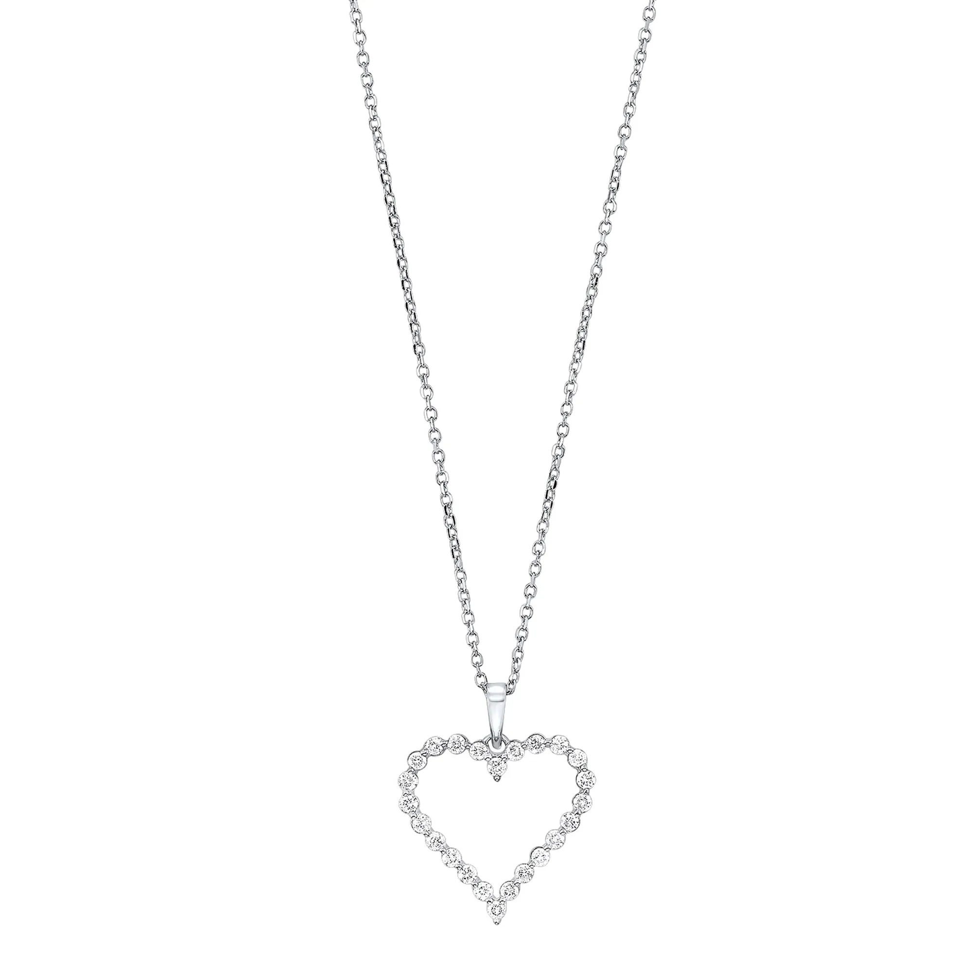 14Kt White Gold Diamond 1/4Ctw Pendant