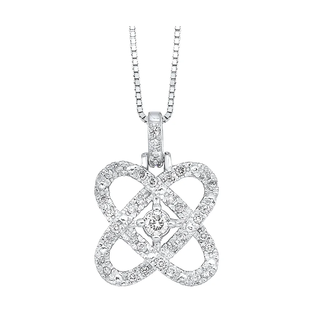 Silver Diamond 1/4Ctw Pendant