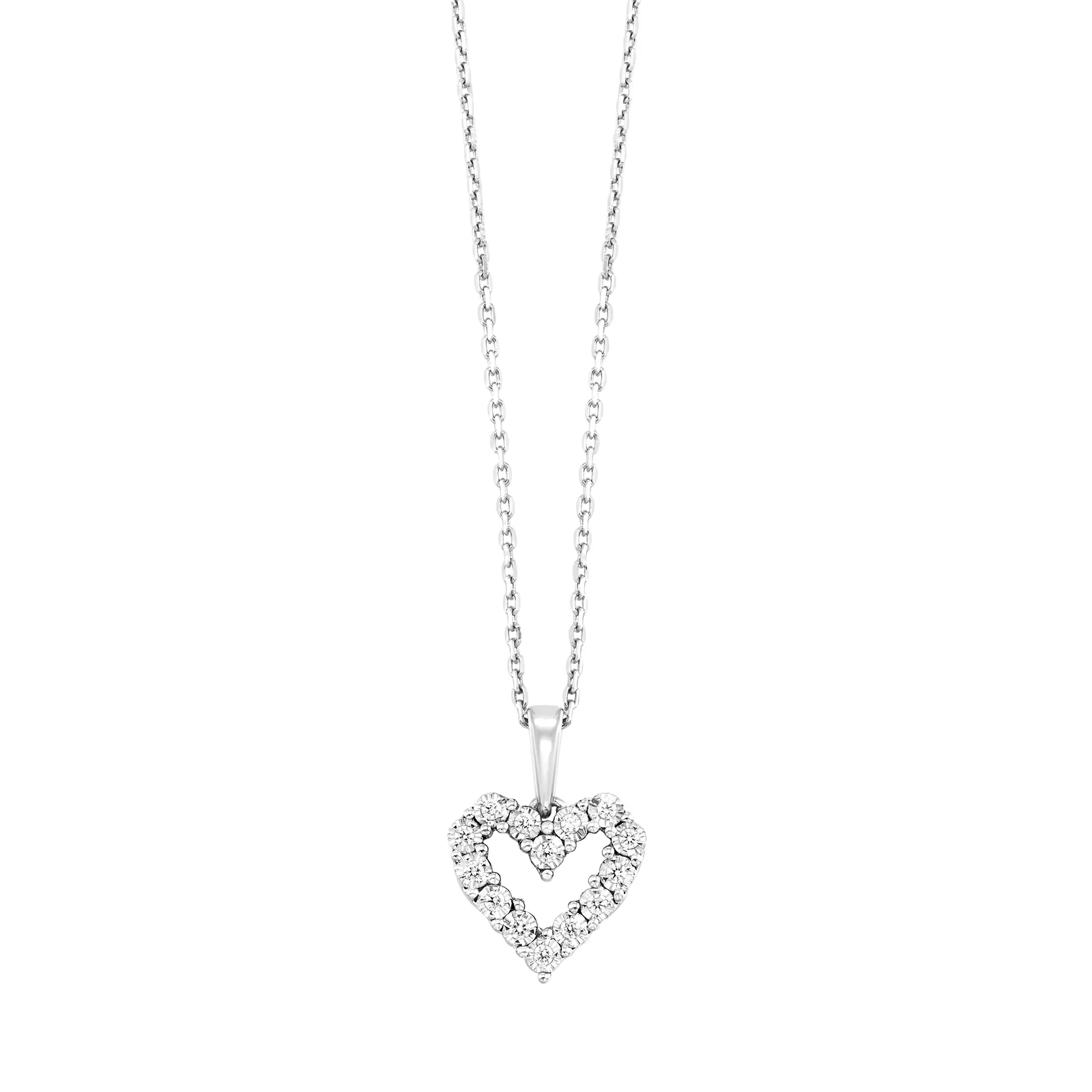 Silver Diamond 1/10Ctw Pendant