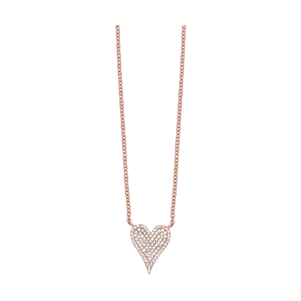 14Kt Rose Gold Diamond 1/5Ctw Pendant