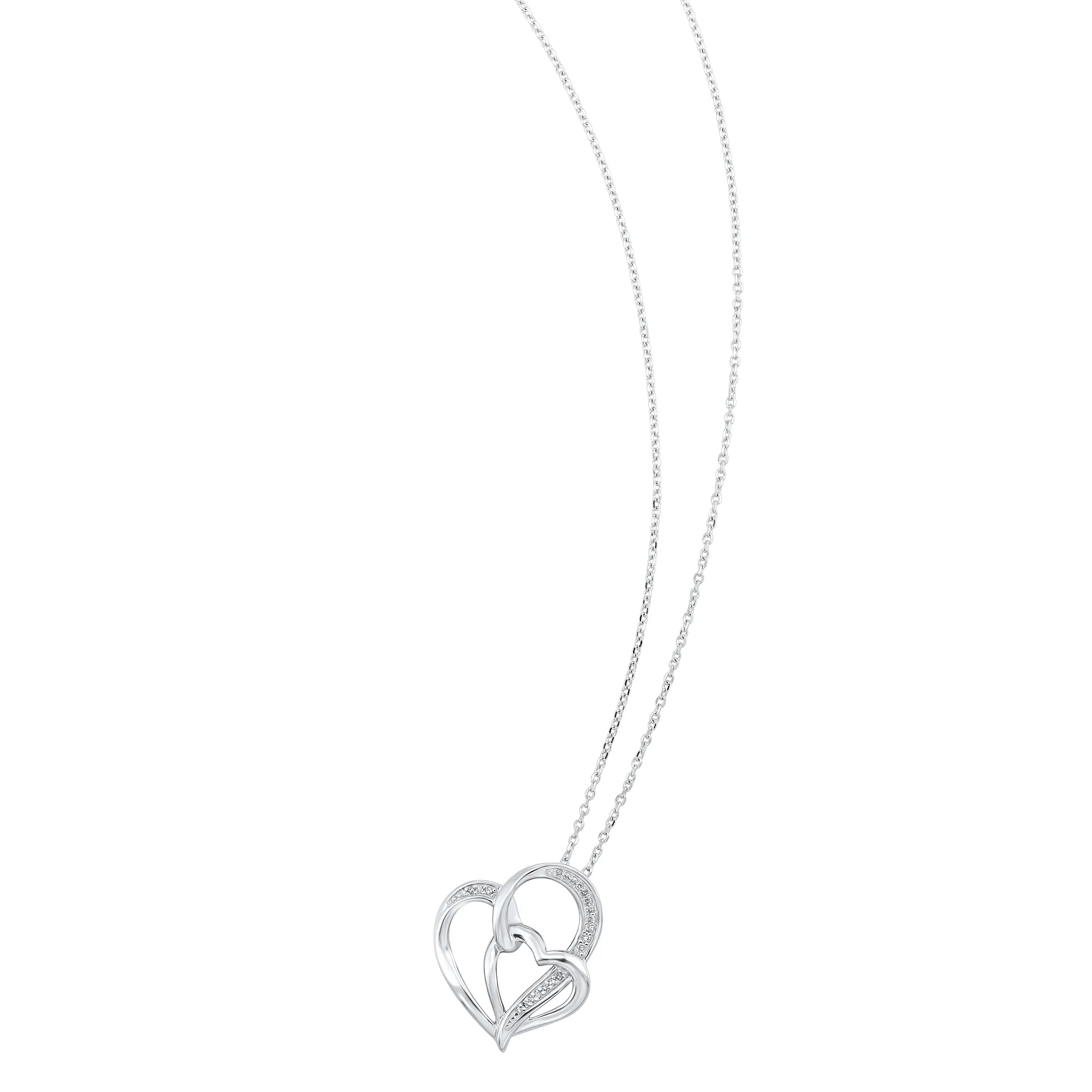 Silver White Diamond 1/20Ctw Pendant view 2