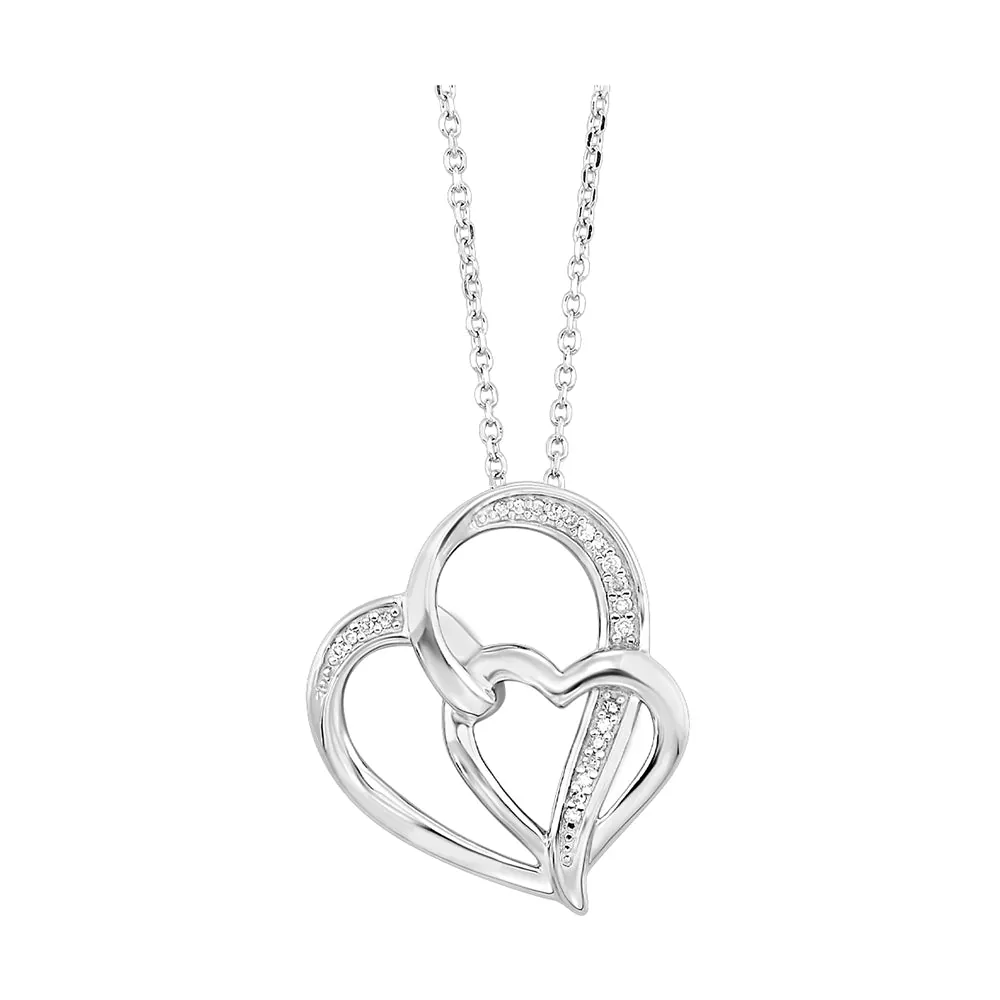 Silver Diamond 1/20Ctw Pendant
