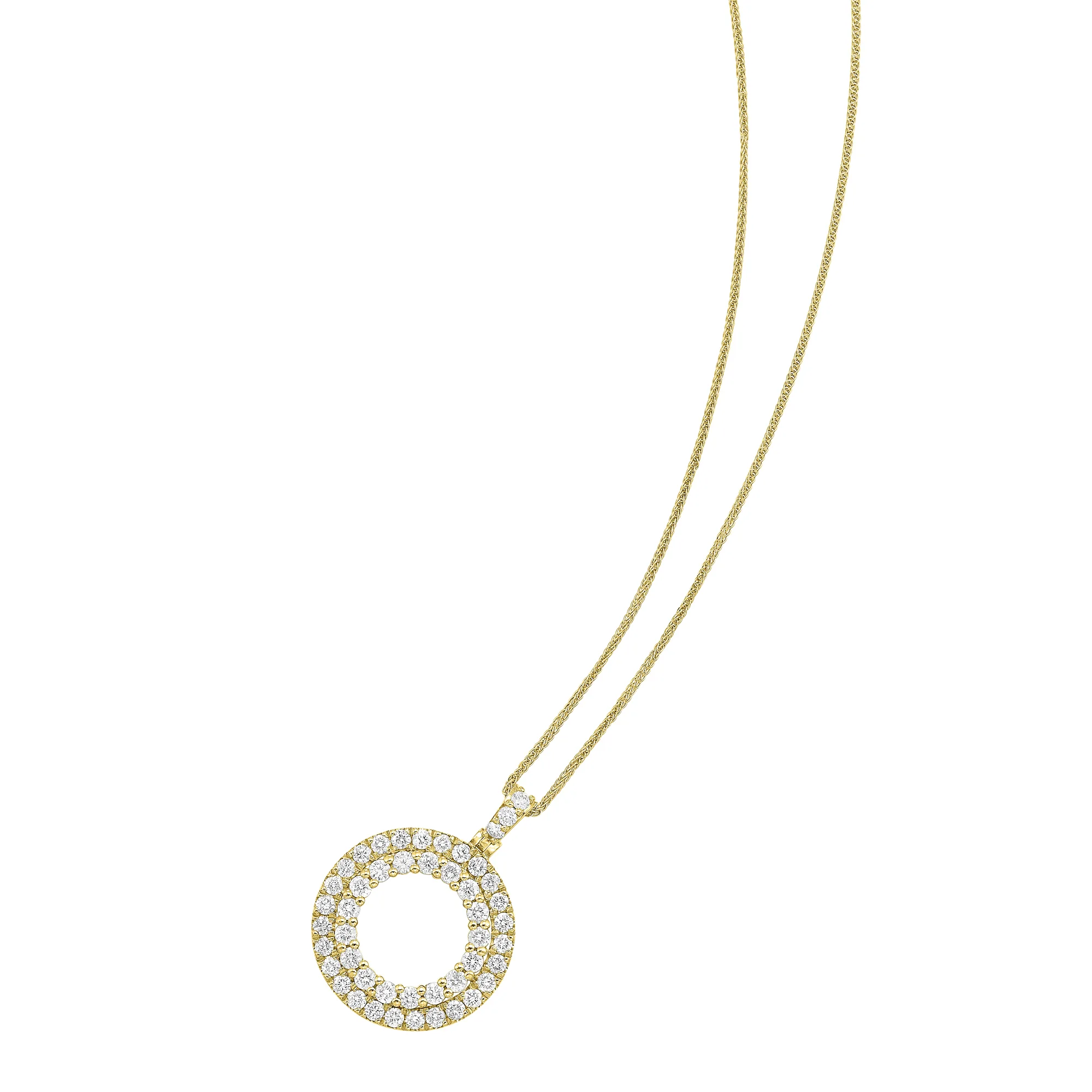 14Kt Yellow Gold Diamond 1Ctw Pendant view 2
