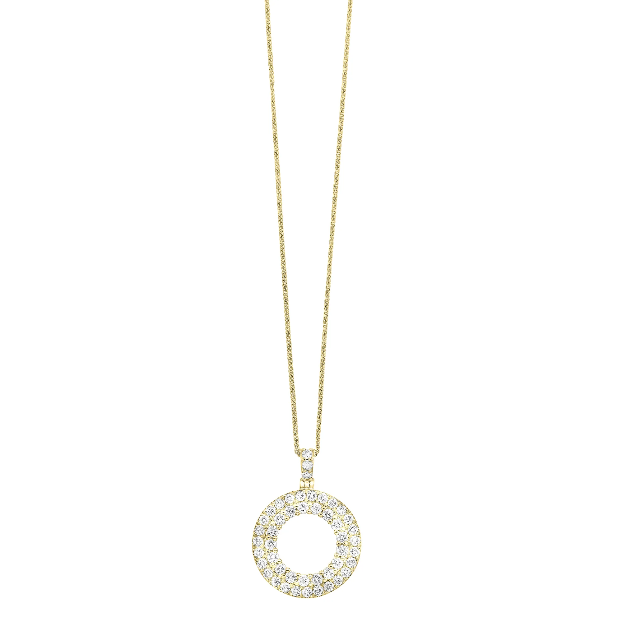 14Kt Yellow Gold Diamond 1Ctw Pendant