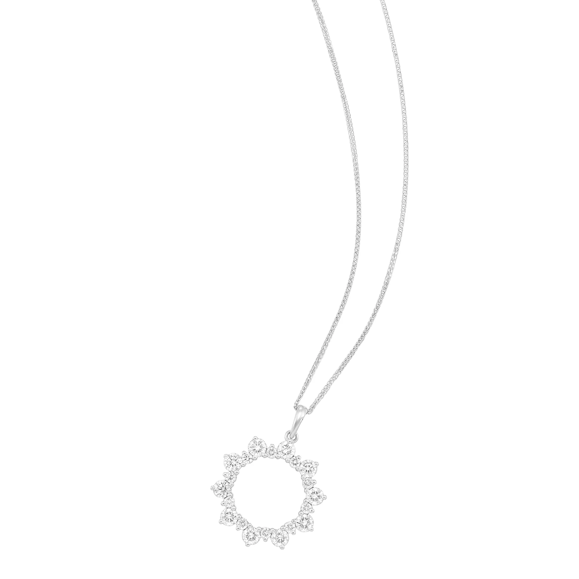 14Kt White Gold Diamond 1Ctw Pendant view 2
