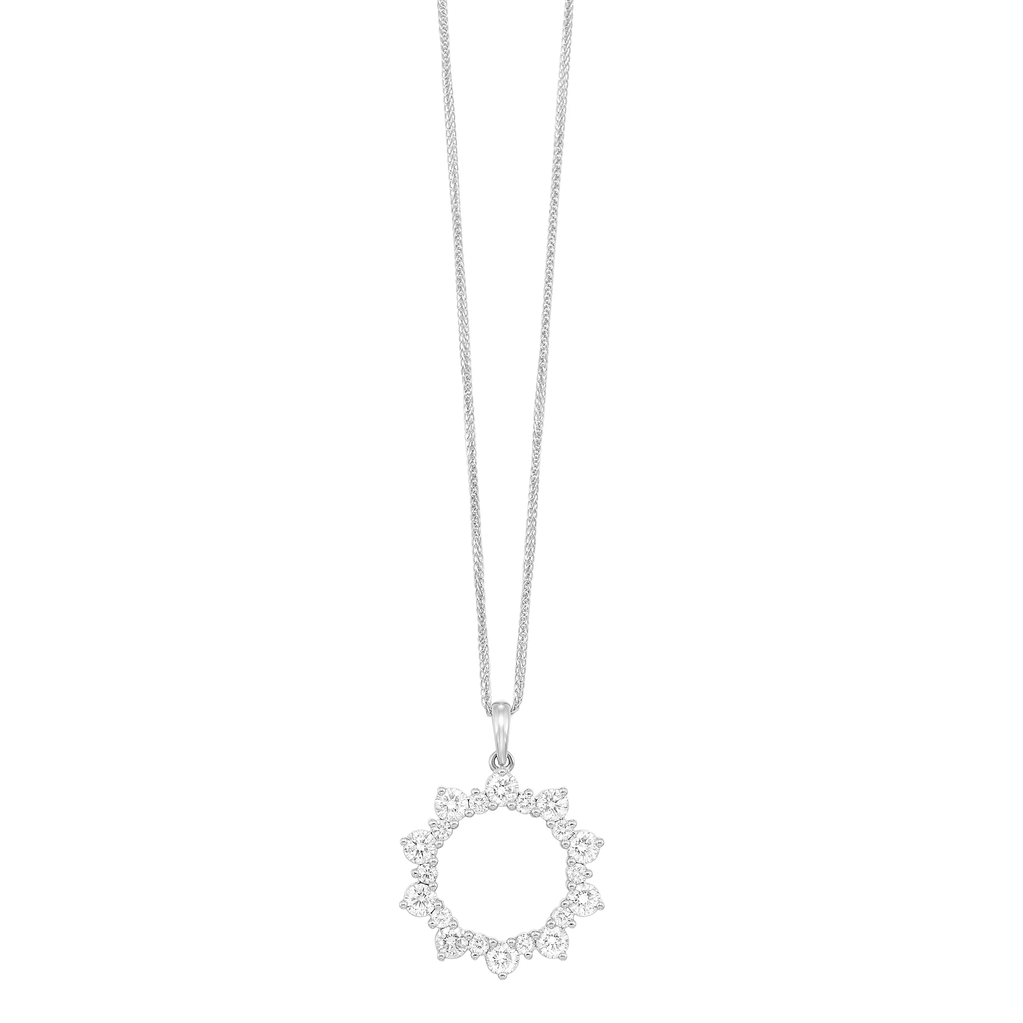 14Kt White Gold Diamond 1Ctw Pendant