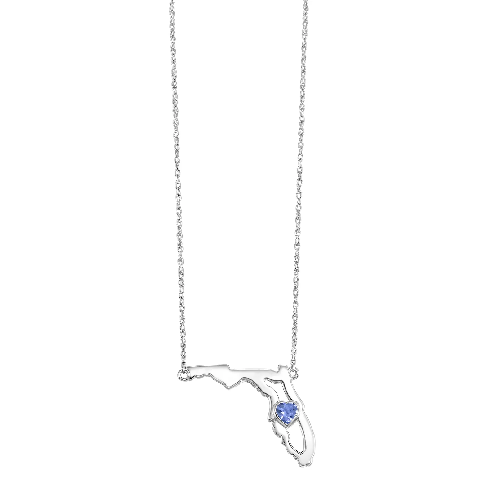 14Kt White Gold Syn Alexandrite 1/6Ctw Pendant