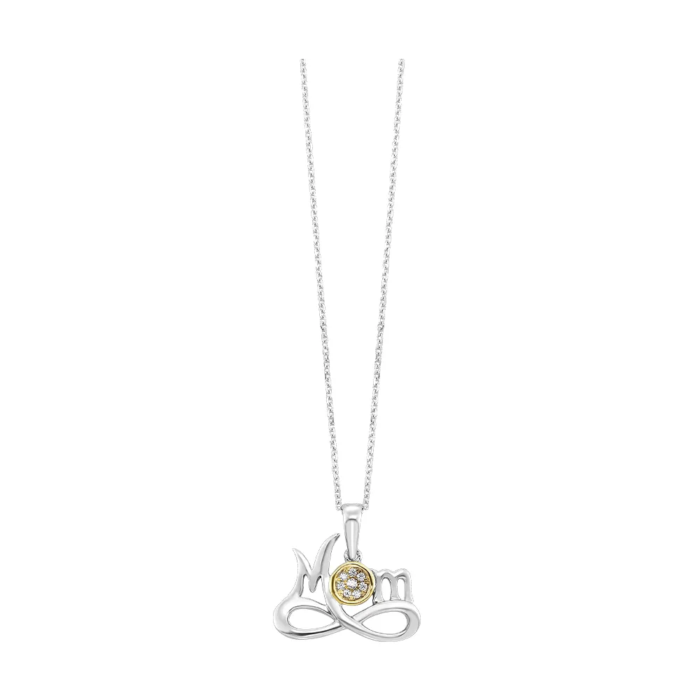 Gold Silver White Yellow Diamond 1/20Ctw Pendant