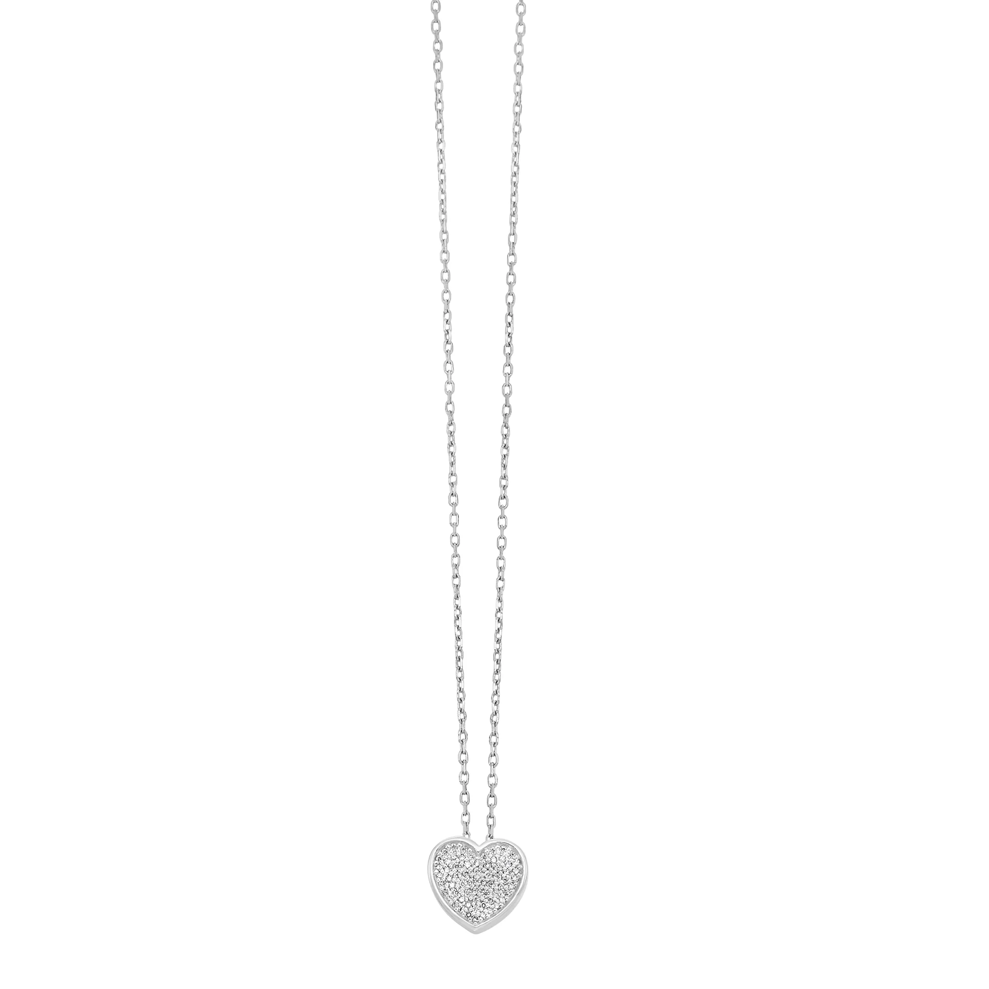 Silver Diamond 1/10Ctw Pendant