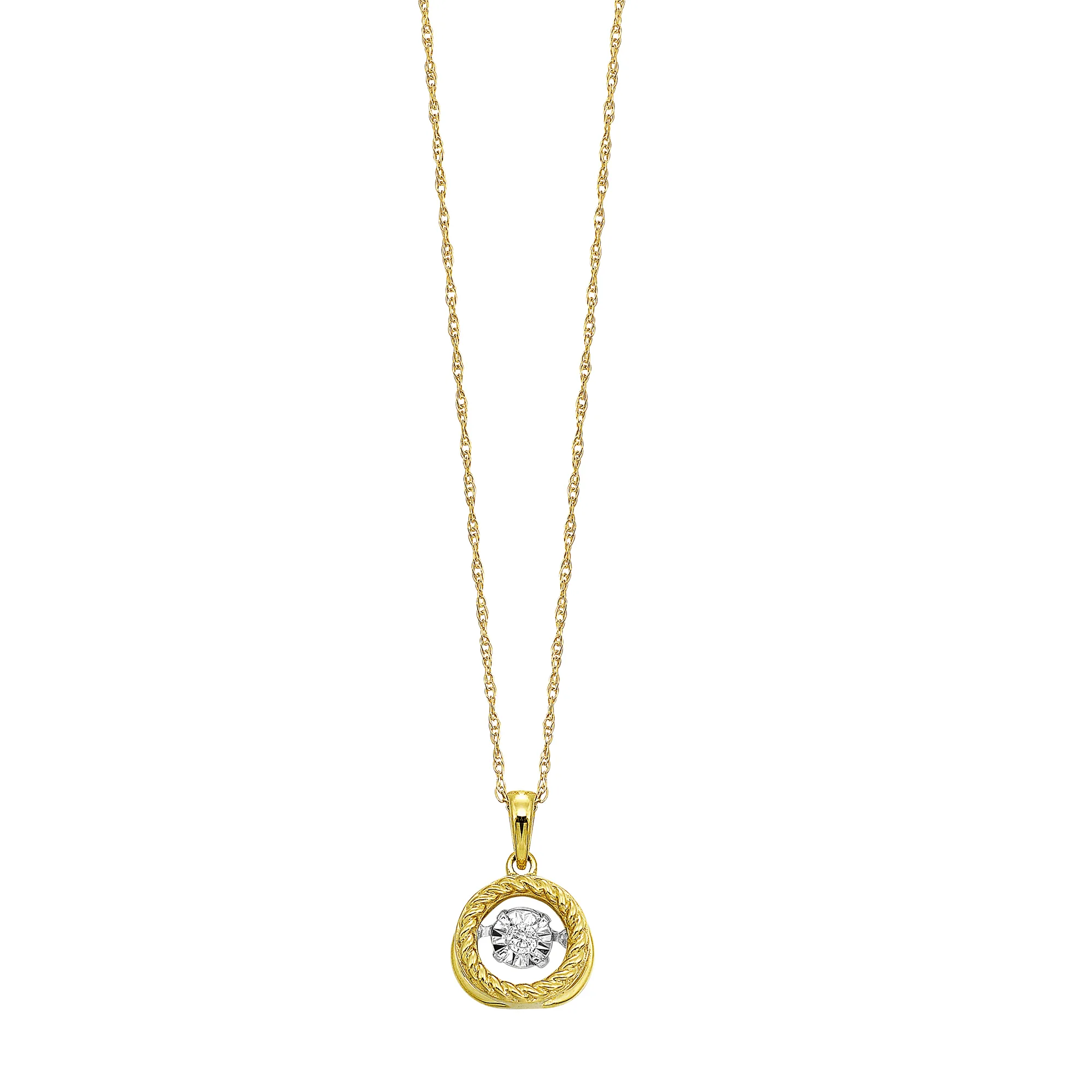 10Kt Yellow Gold Diamond 1/25Ctw Pendant