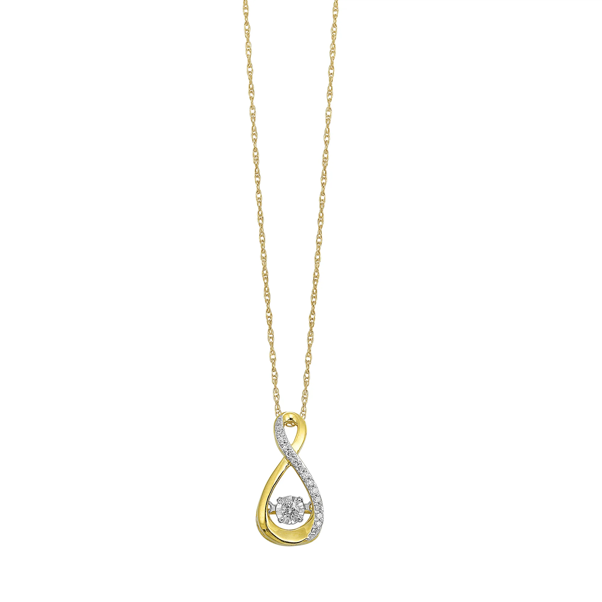 10Kt Yellow Gold Diamond 1/10Ctw Pendant