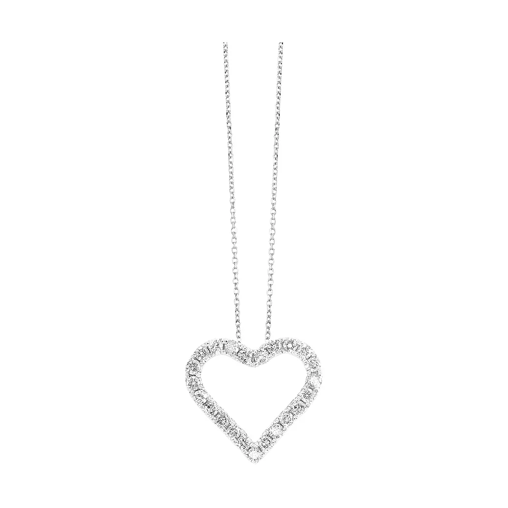 14Kt White Gold Diamond 1/4Ctw Pendant