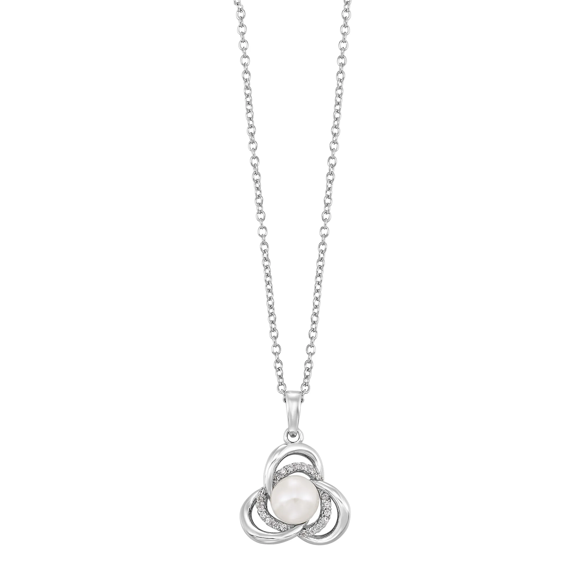 Silver White & Pearl Pendant