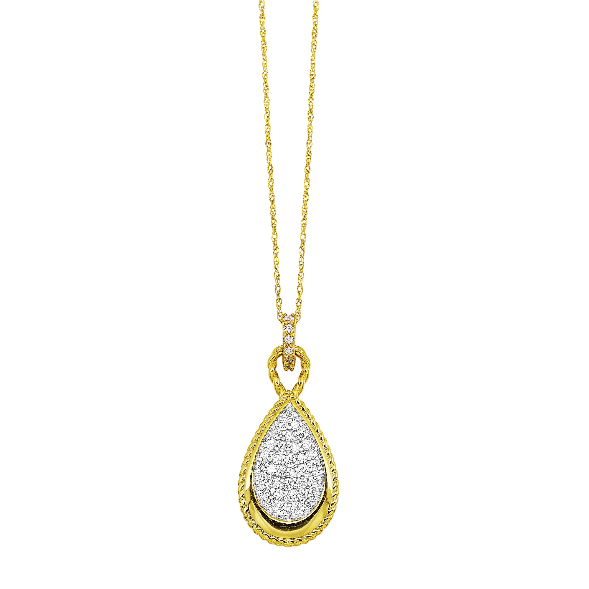 14Kt Yellow Gold Diamond 1/2Ctw Pendant