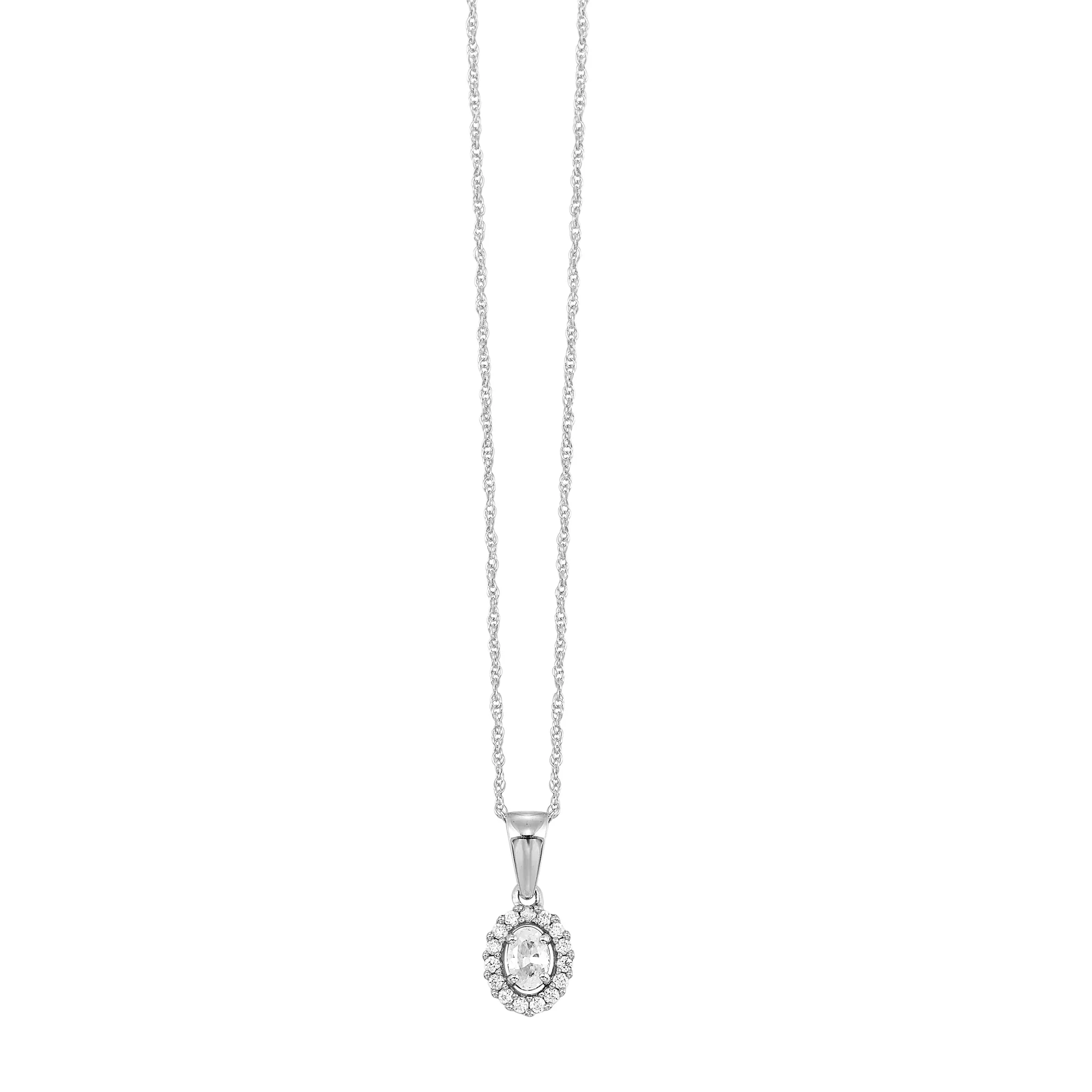 14Kt White Gold Diamond 1/4Ctw Pendant