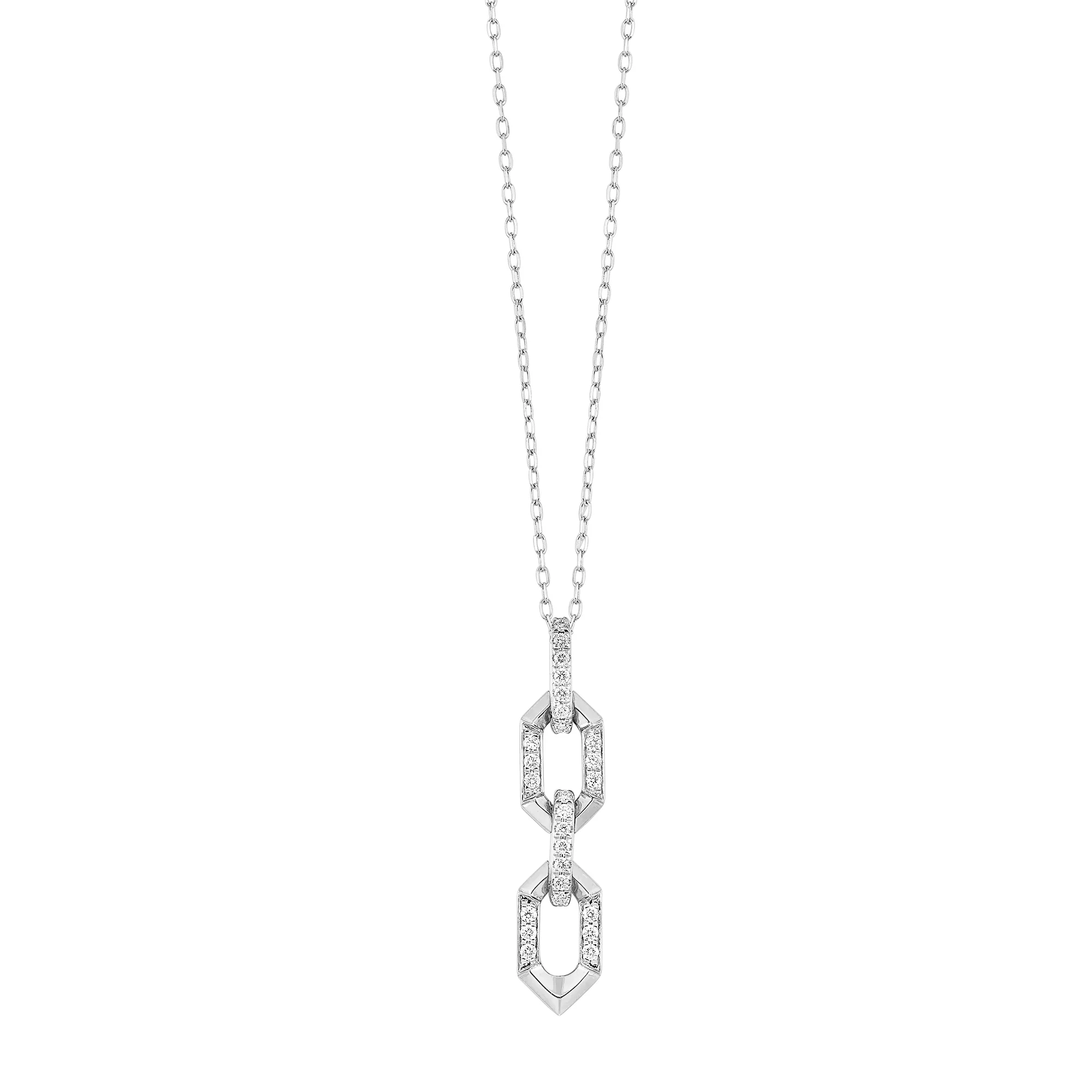 14Kt White Gold Diamond 1/5Ctw Pendant