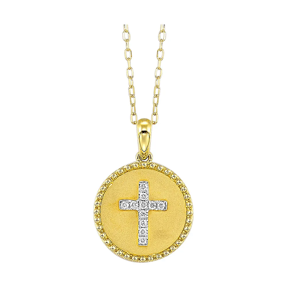 14Kt Yellow Gold Diamond 1/15Ctw Pendant