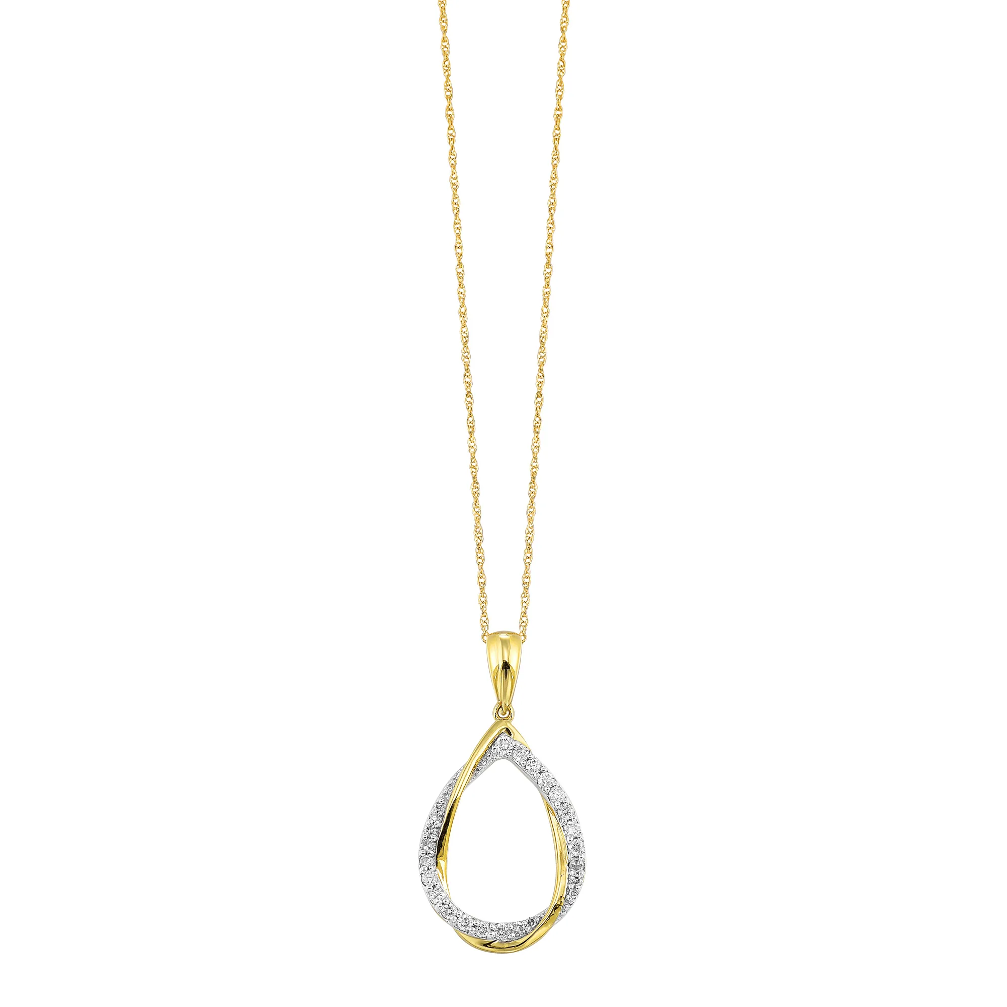 14Kt Yellow Gold Diamond 1/5Ctw Pendant
