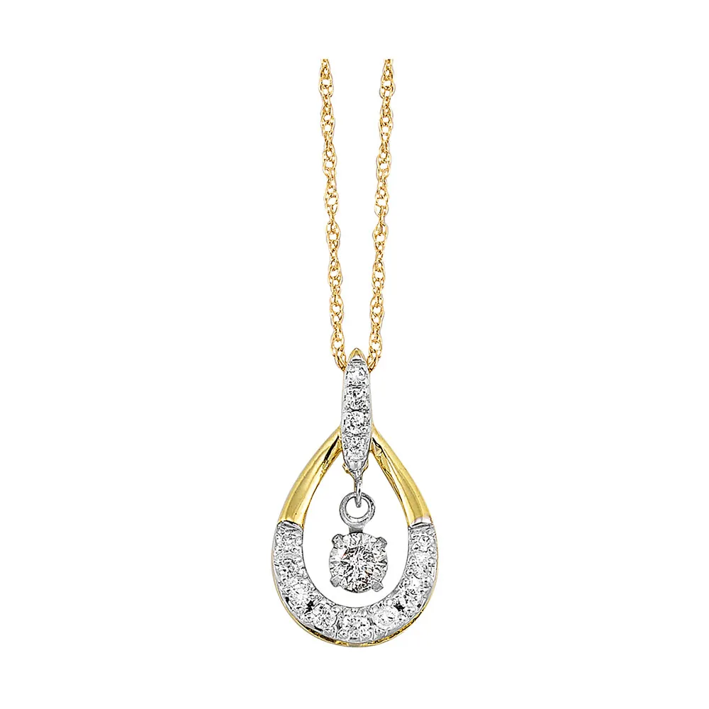 10Kt Yellow Gold Diamond 1/7Ctw Pendant