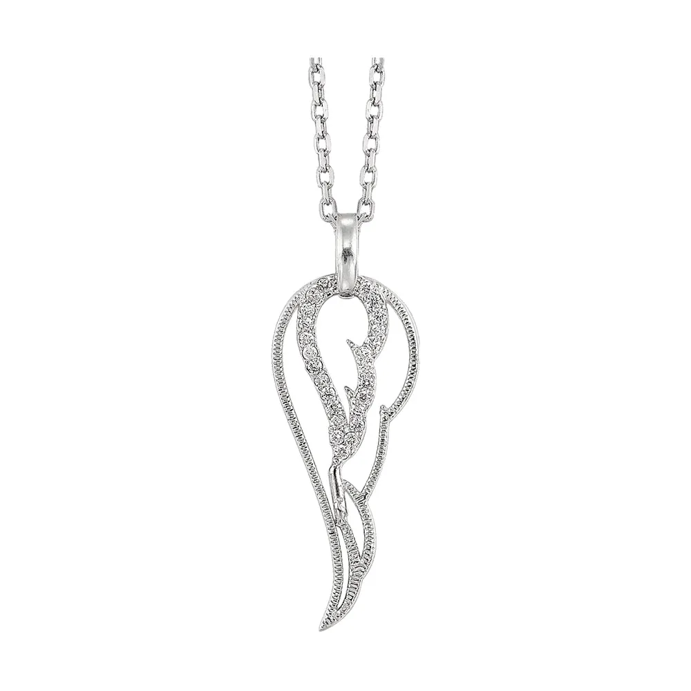 Silver Diamond 1/10Ctw Pendant