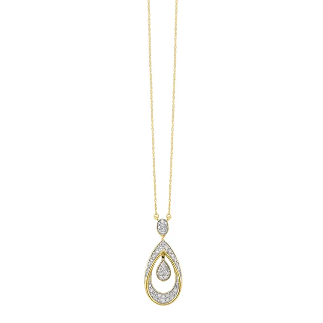 10Kt Yellow Gold Diamond 1/2Ctw Pendant