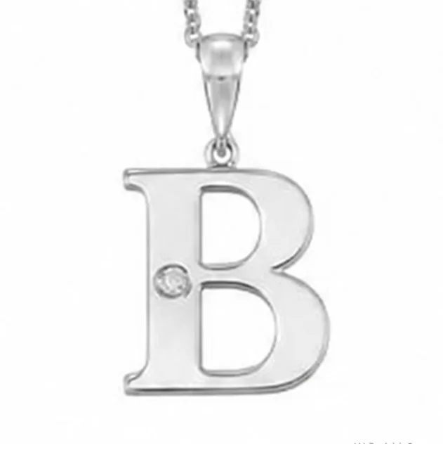 Silver White Diamond 1/50Ctw Pendant