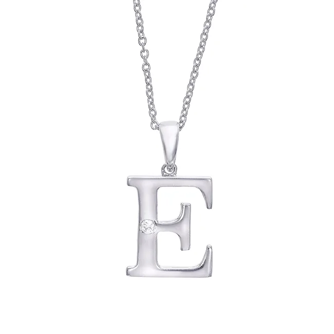 Silver White Diamond 1/50Ctw Pendant