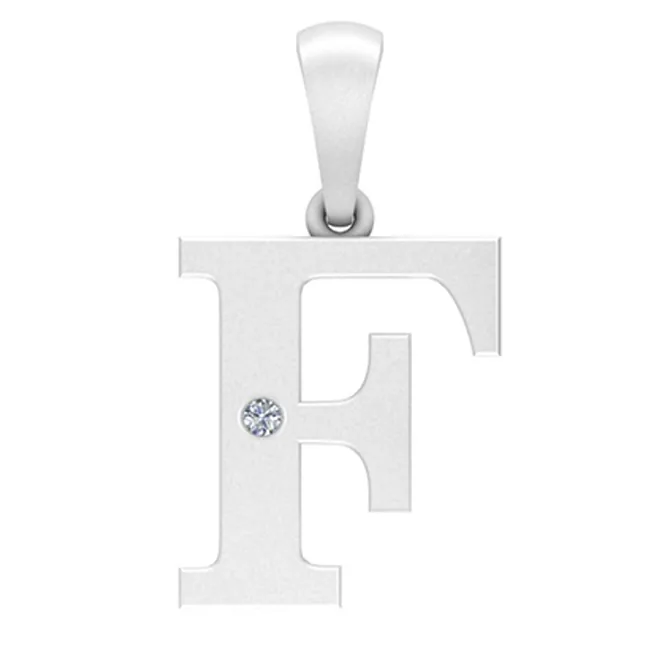 Silver White Diamond 1/50Ctw Pendant