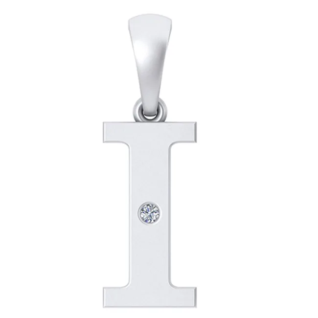 Silver White Diamond 1/50Ctw Pendant