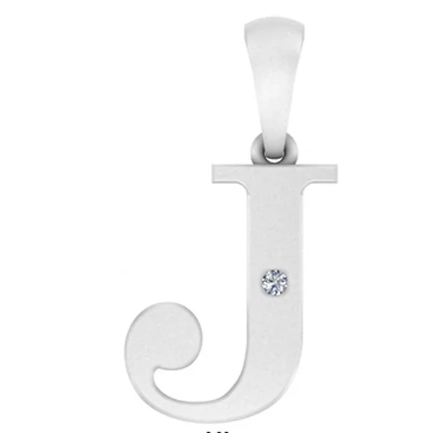 Silver White Diamond 1/50Ctw Pendant