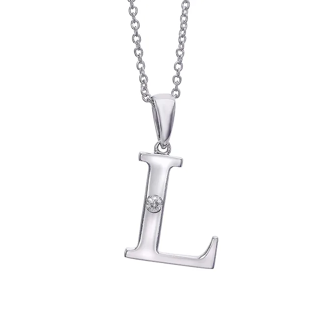 Silver White Diamond 1/50Ctw Pendant