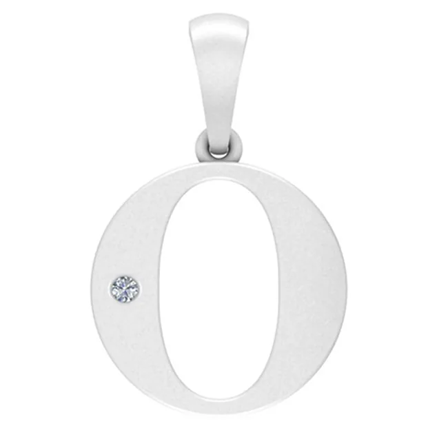 Silver White Diamond 1/50Ctw Pendant