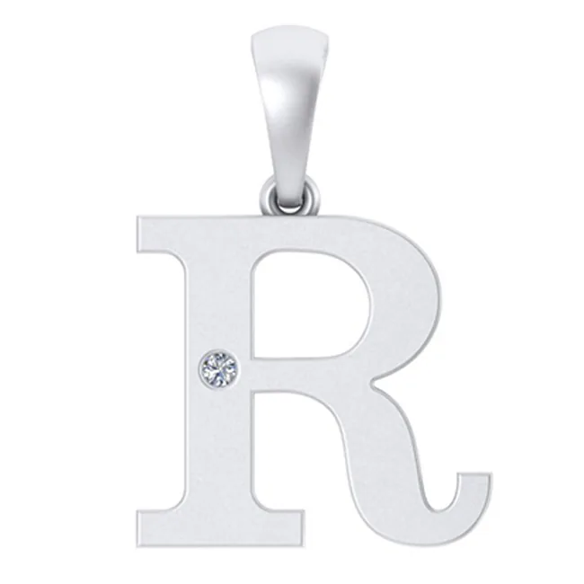 Silver White Diamond 1/50Ctw Pendant