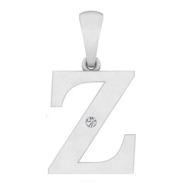 Silver White Diamond 1/50Ctw Pendant
