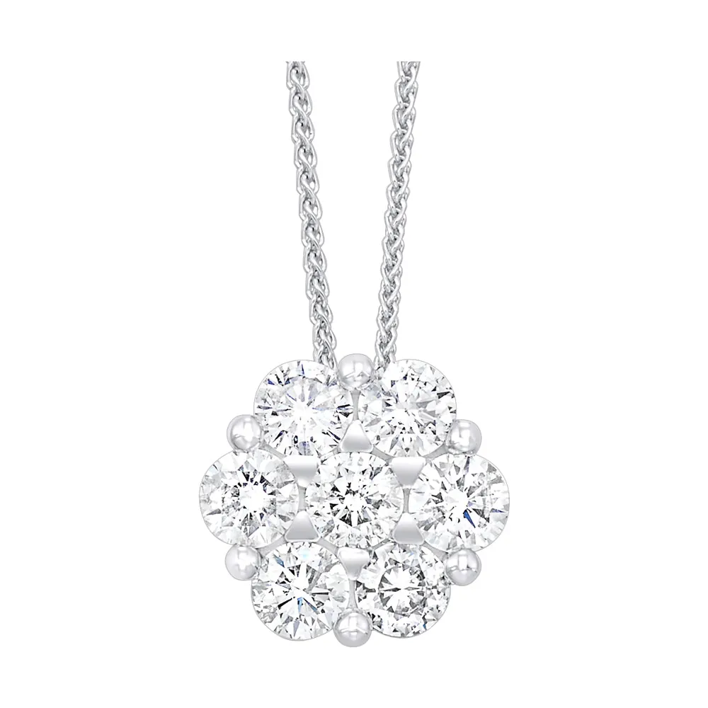 14Kt White Gold Diamond 1/3Ctw Pendant