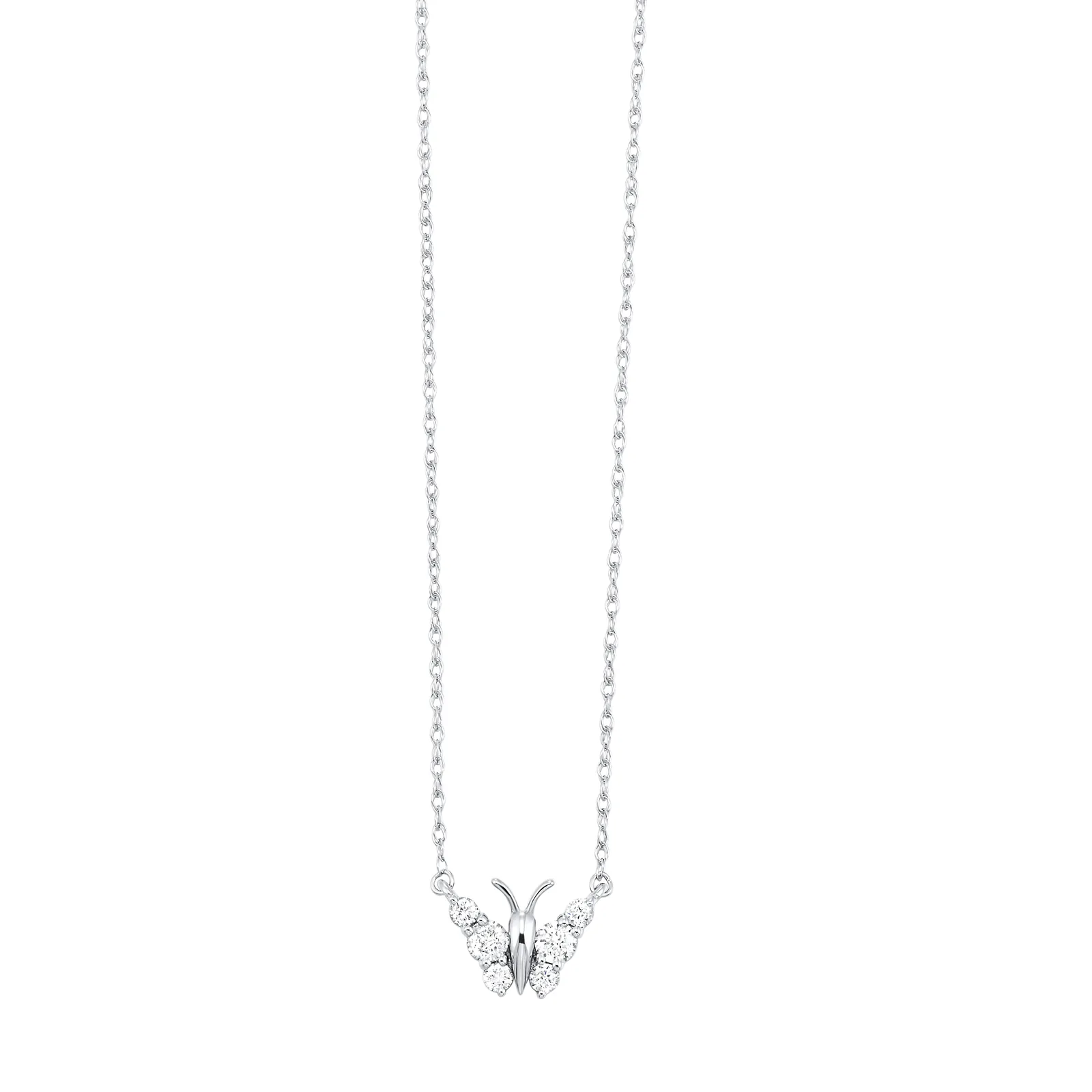 10Kt White Gold Diamond 1/5Ctw Pendant