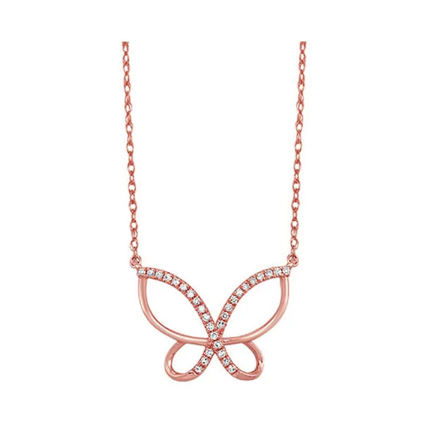 10Kt Rose Gold Diamond 1/10Ctw Pendant